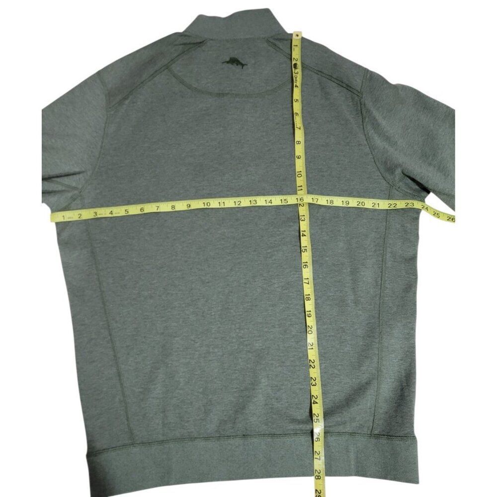 Tommy Bahama Flip Coast 1/2 Zip Sweatshirt Men Medium Pullover Reversible Green - Picture 15 of 15